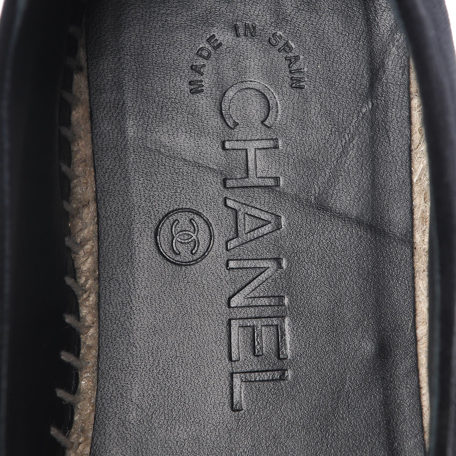 Chanel Velvet Logo Espadrilles 38 Black 7 of 11
