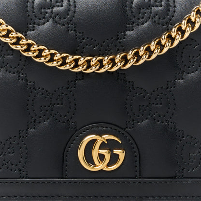 Gucci Calfskin GG Matelasse Chain Wallet Black 8 of 10