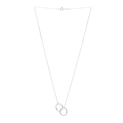 Tiffany Sterling Silver 1837 Interlocking Circles Pendant Necklace 3 of 4