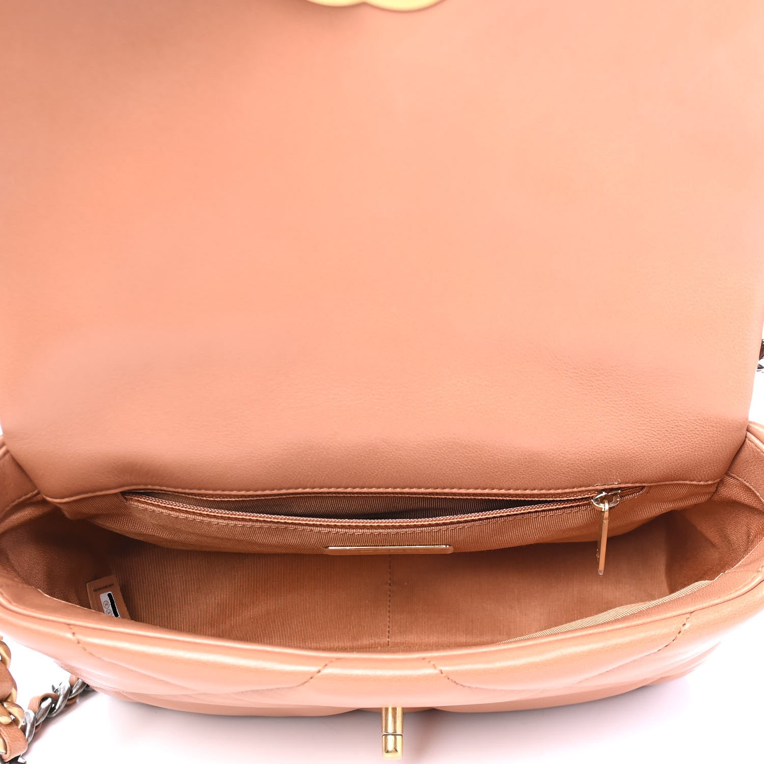 Chanel Lambskin Quilted Medium Chanel 19 Flap Brown 4 of 4