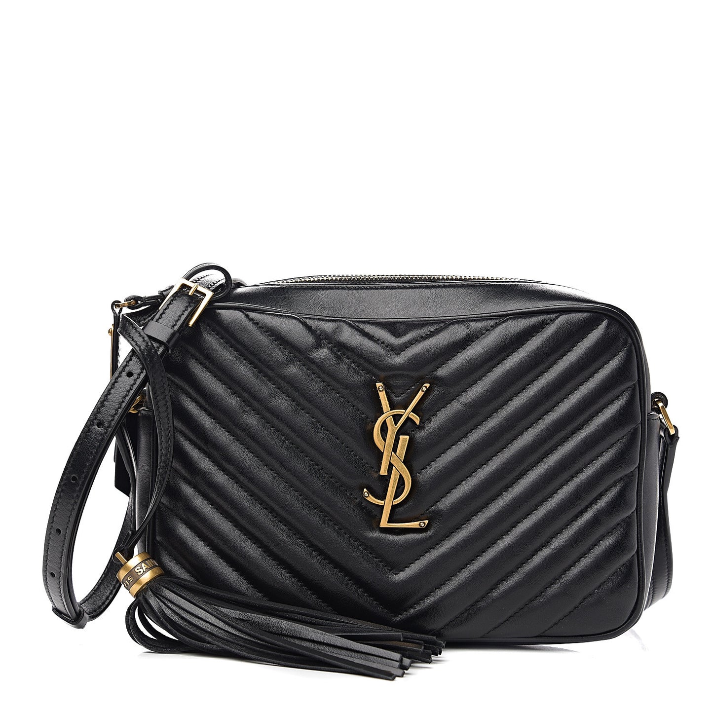 Calfskin Matelasse Monogram Lou Camera Bag Black