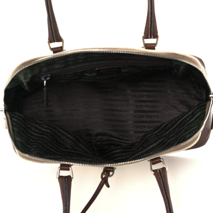 Prada Canapa Cinghiale Frame Bowler Brown 5 of 12