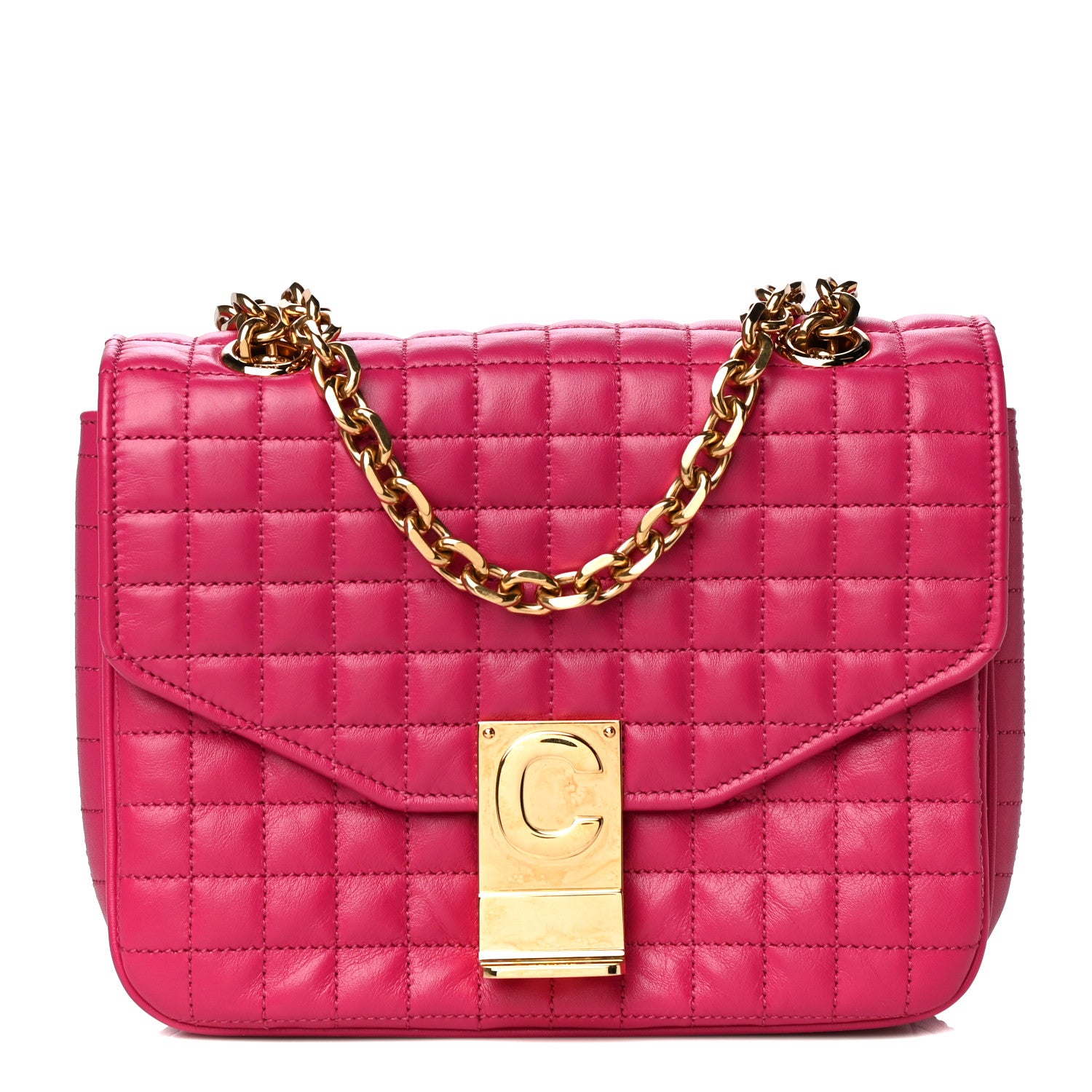 Celine Calfskin Quilted Small C Bag Pink 1 of 12