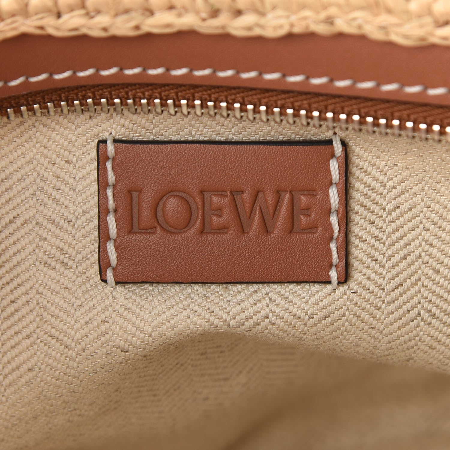 Loewe Raffia Crossbody Bag Natural Tan 6 of 9