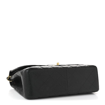 Chanel Caviar Quilted Jumbo Double Flap Black 7 of 19
