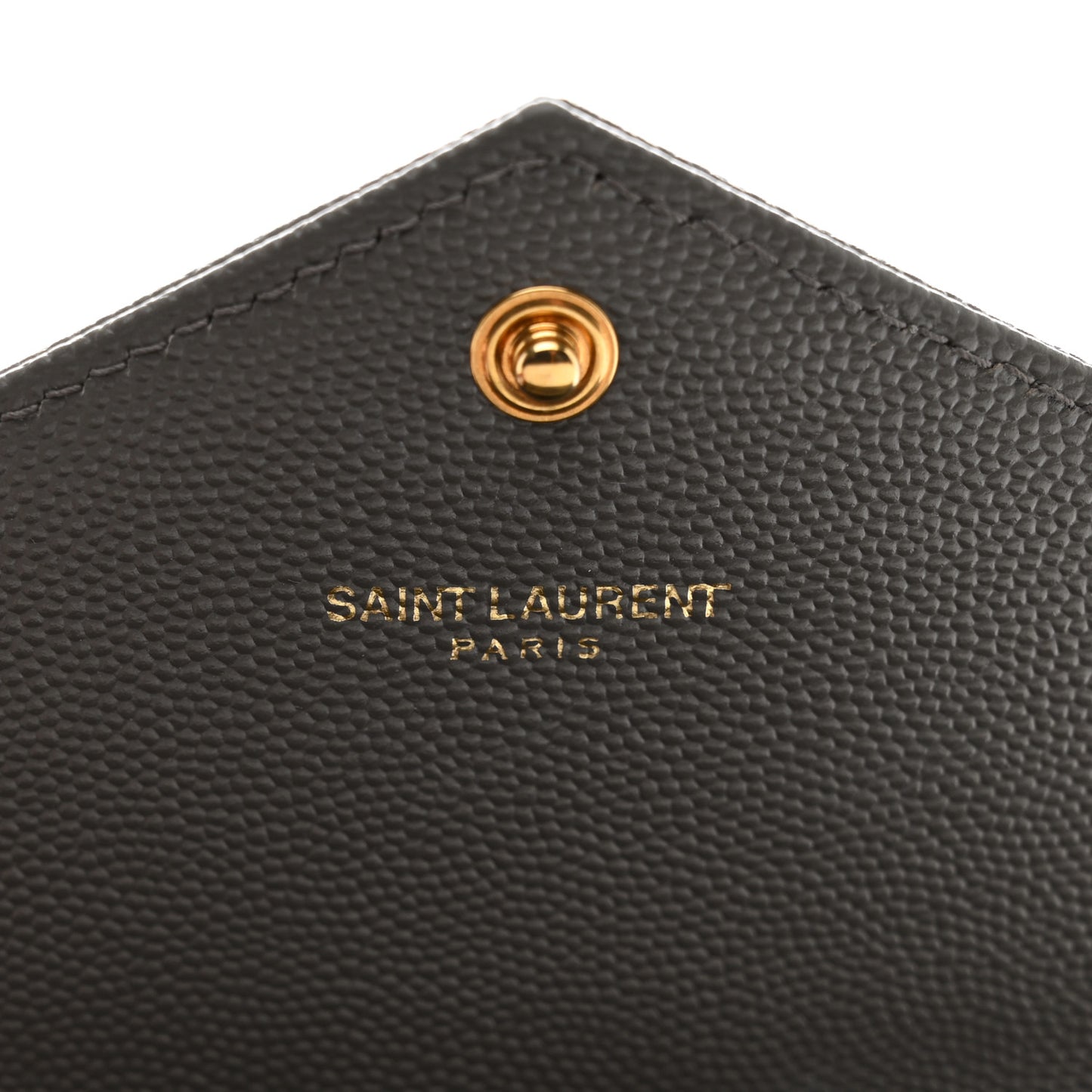 Grain De Poudre Matelasse Chevron Monogram Flap Wallet Fog