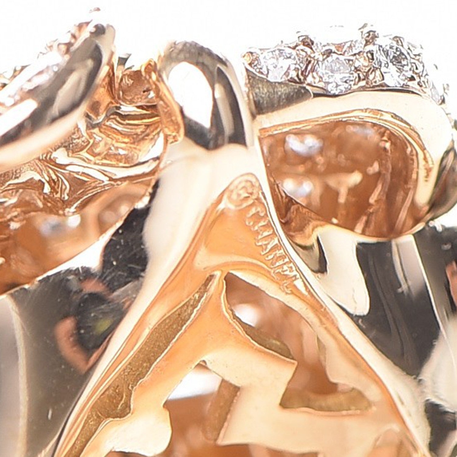 Chanel 18K Yellow Gold Diamond Camellia Ring 5.25 7 of 9