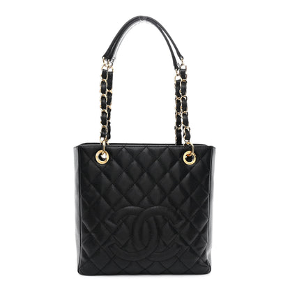 Chanel Caviar Quilted Petit Shopping Tote PST Black 1 of 10