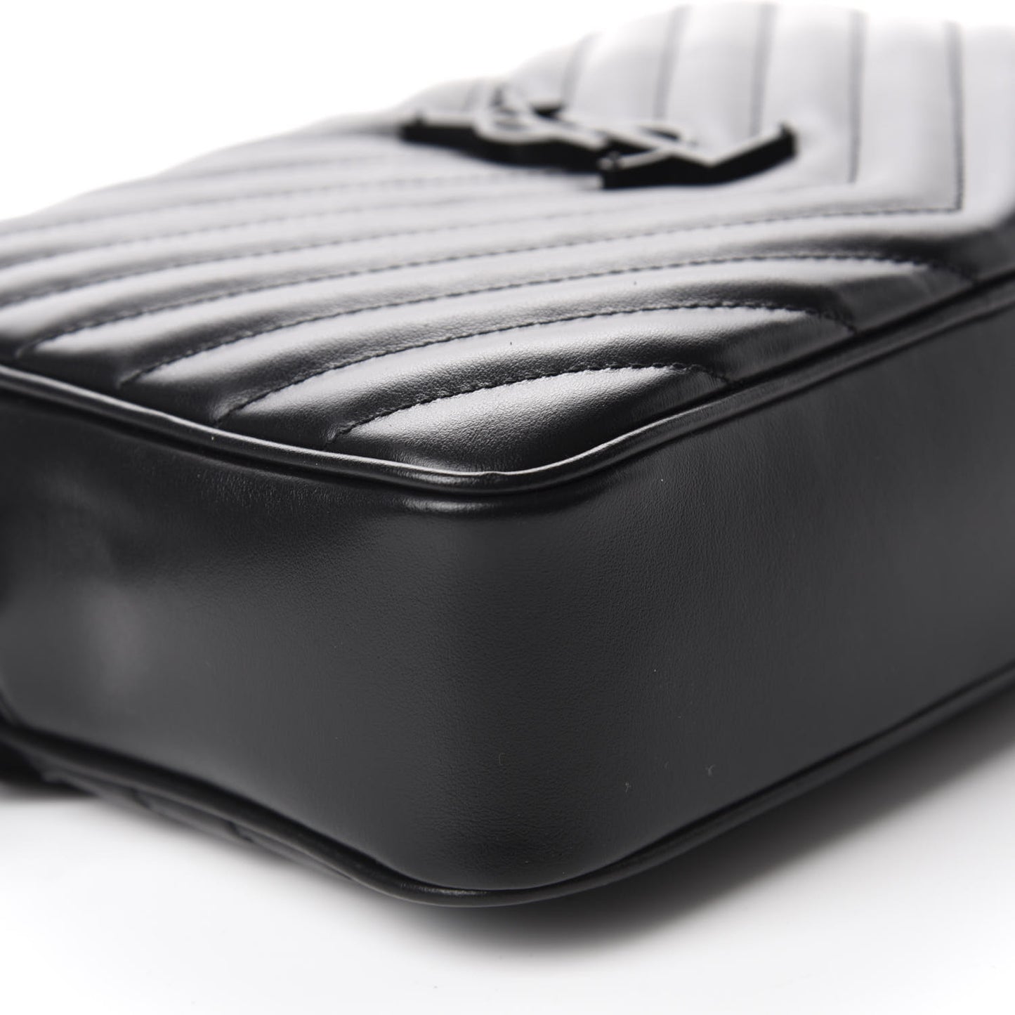 Calfskin Matelasse Monogram Lou Camera Bag Black