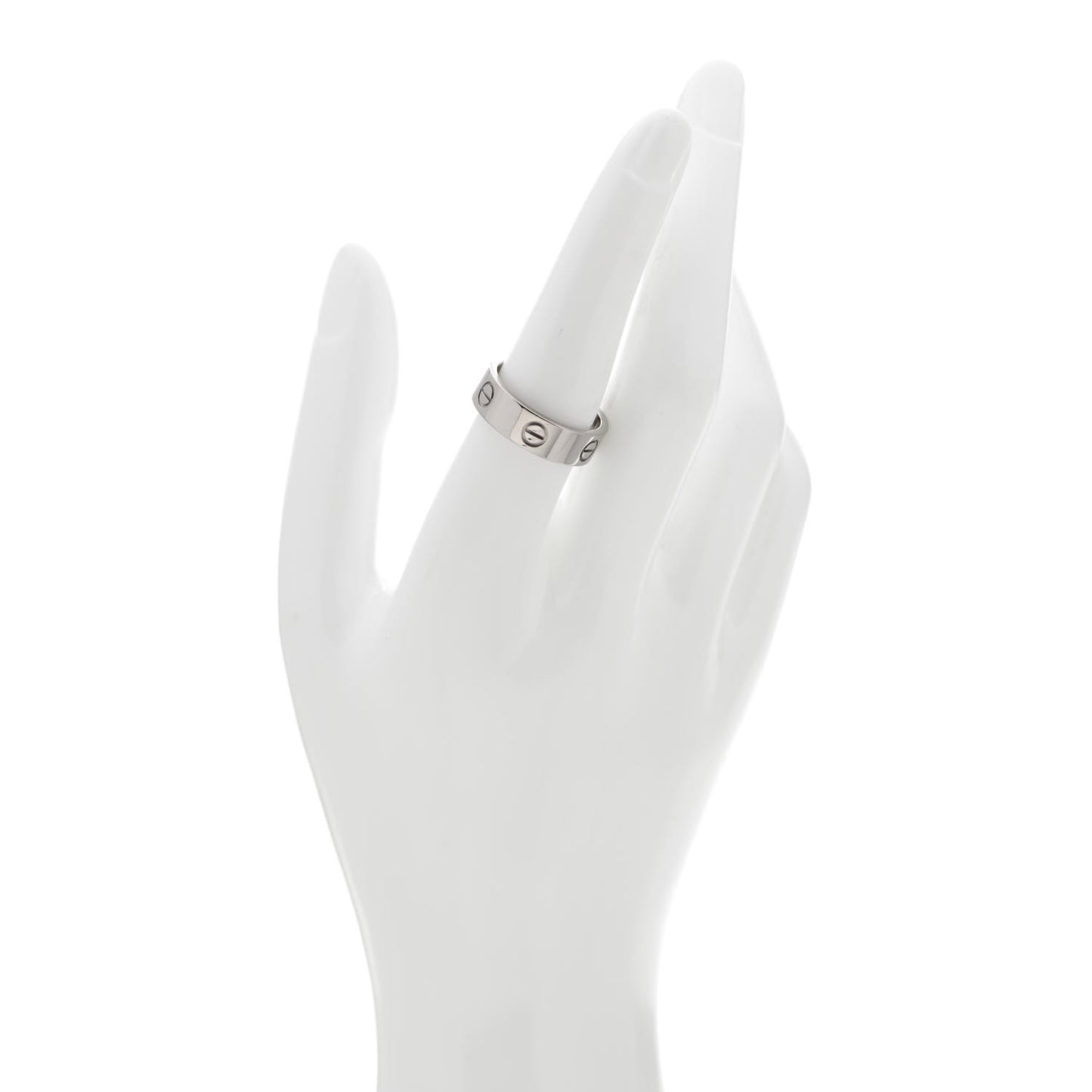 18K White Gold 6mm LOVE Ring 57 8