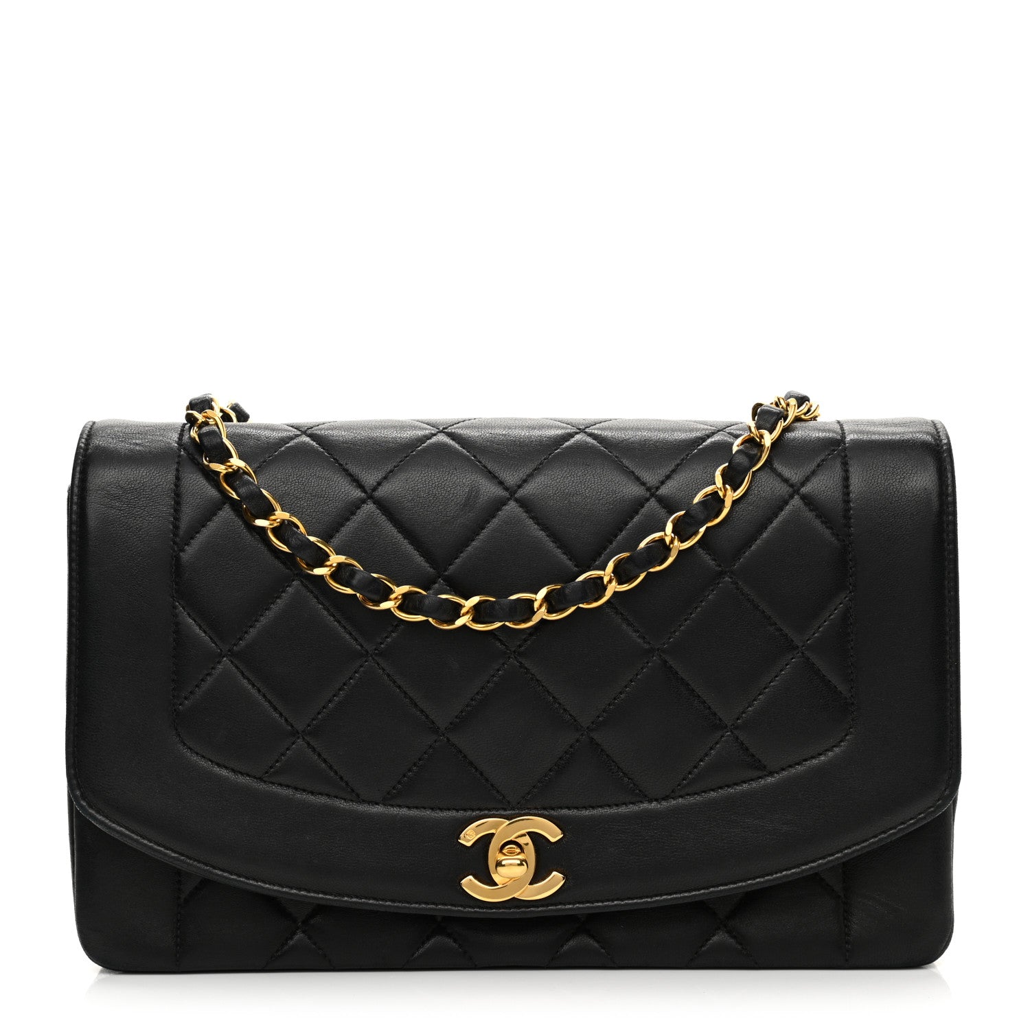 Chanel Lambskin Quilted Medium Single Flap Black 1 of 14