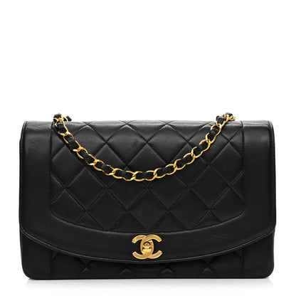 Chanel Lambskin Quilted Medium Single Flap Black 1 of 14
