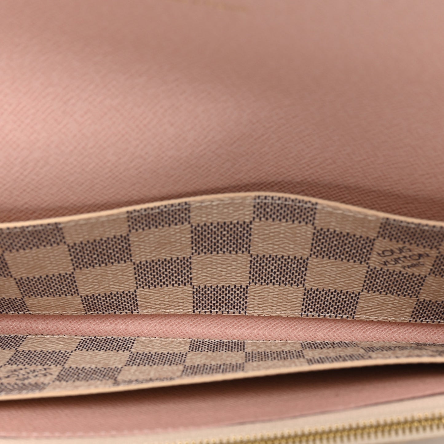 Damier Azur Emilie Wallet Rose Ballerine