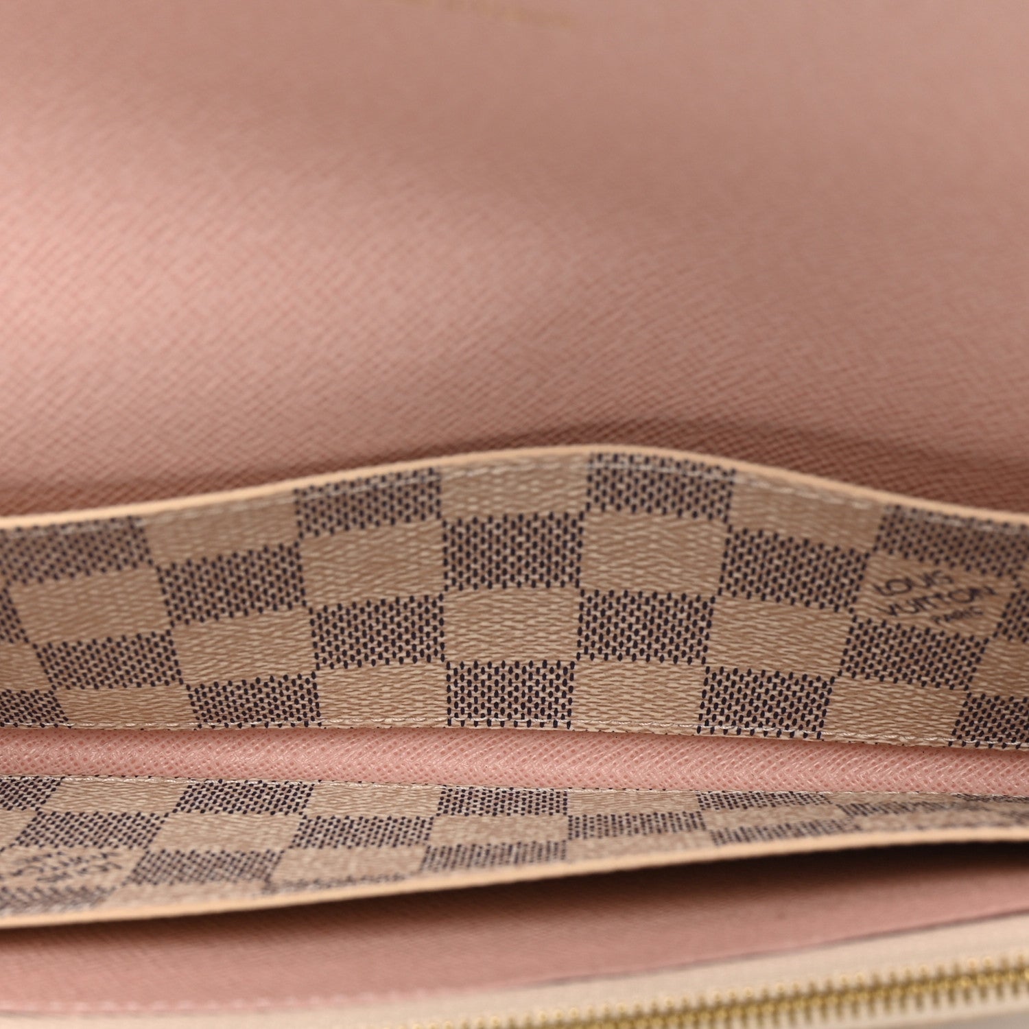 Louis Vuitton Damier Azur Emilie Wallet Rose Ballerine 5 of 7