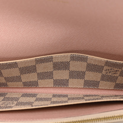 Louis Vuitton Damier Azur Emilie Wallet Rose Ballerine 5 of 7