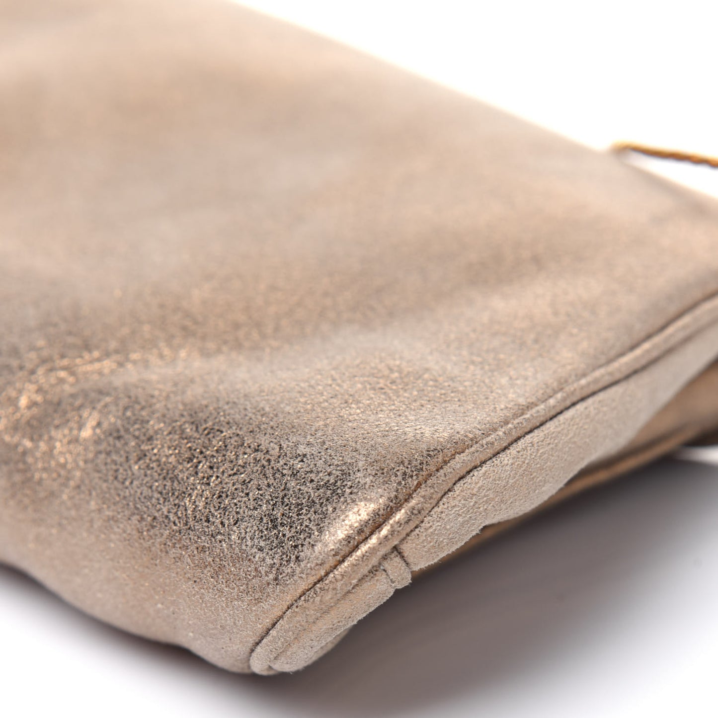Metallic Flap Clutch Gold
