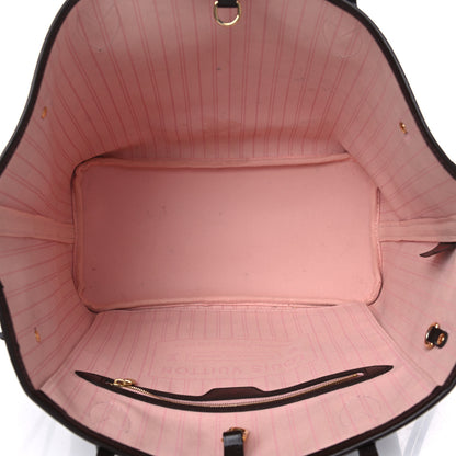 Louis Vuitton Damier Ebene Neo Neverfull MM Rose Ballerine 4 of 14