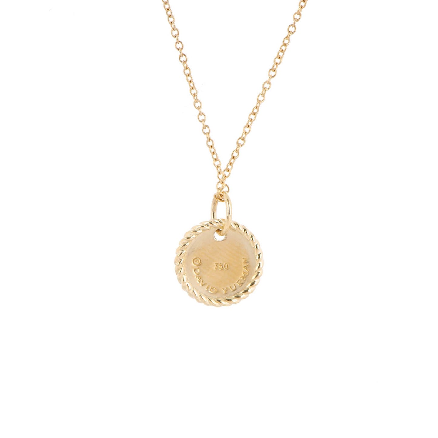 18K Yellow Gold Diamond Initial A Charm Necklace