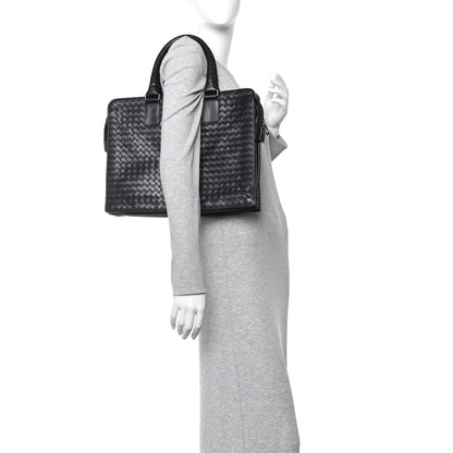 Bottega Veneta Nappa Intrecciato Briefcase Black 2 of 16