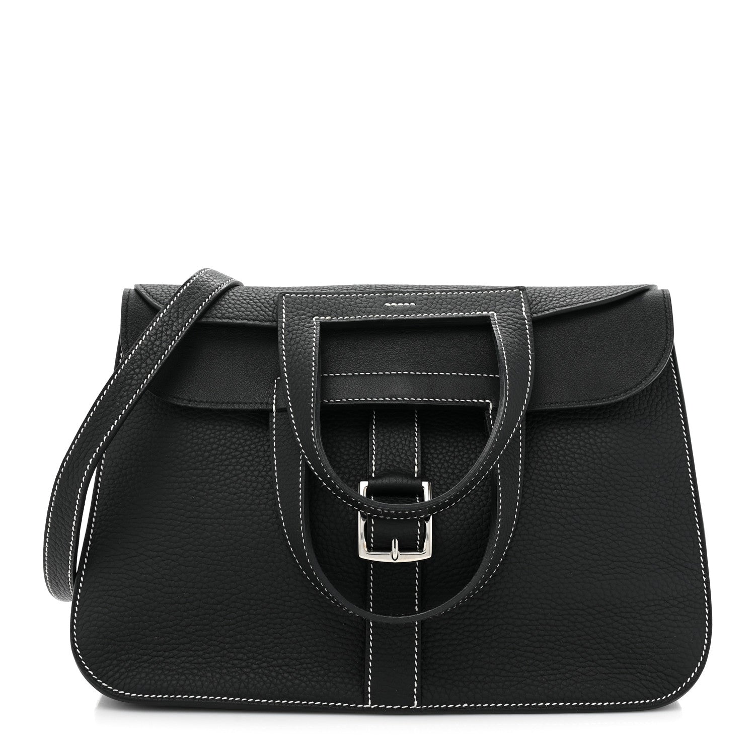 Hermes Taurillon Clemence Halzan 31 GM Black 1 of 8