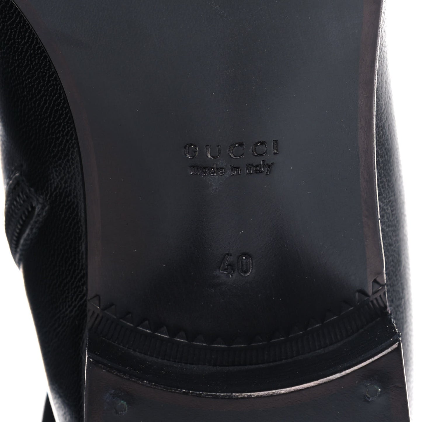 Goatskin Kitten Chain Horsebit Ankle Boots 40 Black