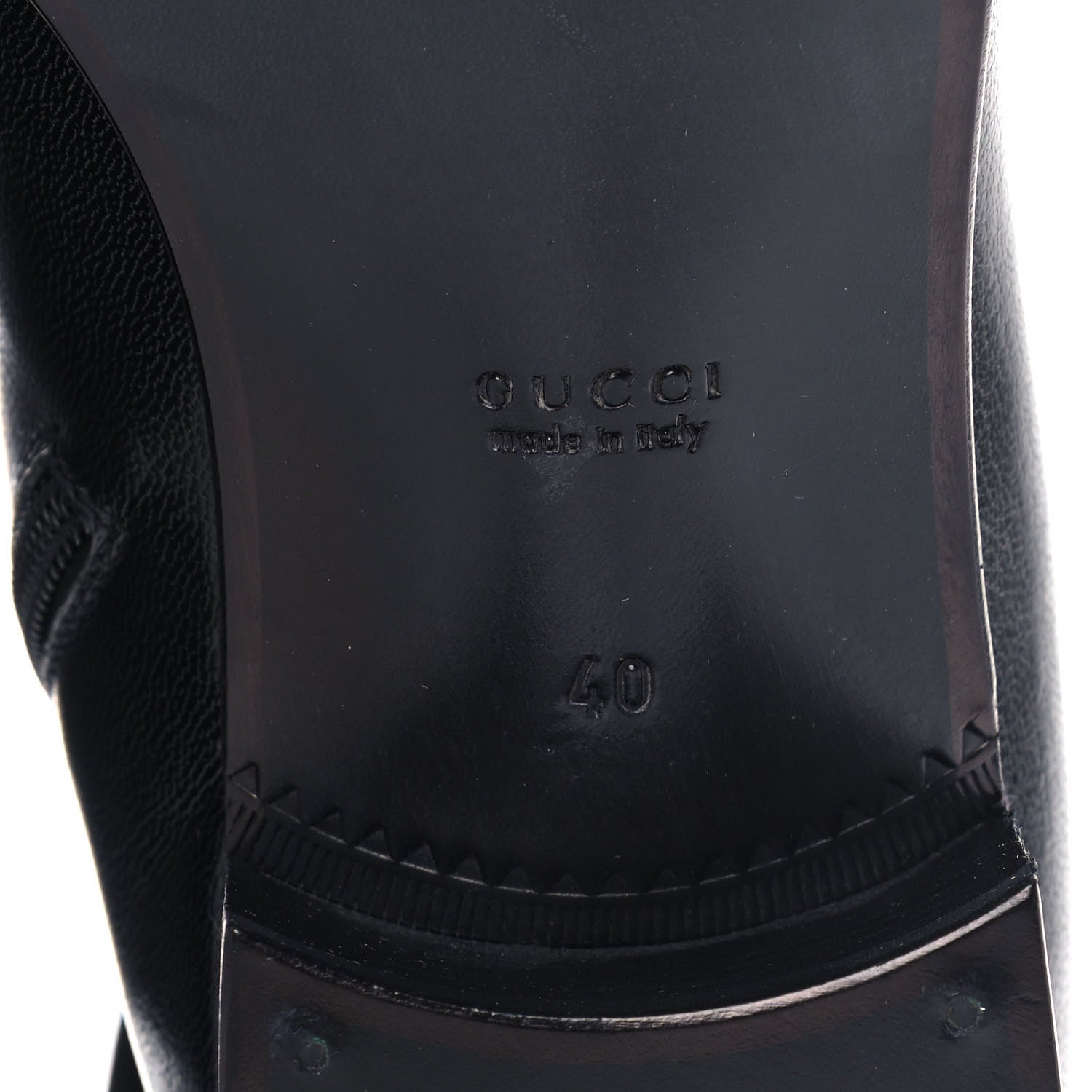 Gucci Goatskin Kitten Chain Horsebit Ankle Boots 40 Black 7 of 10