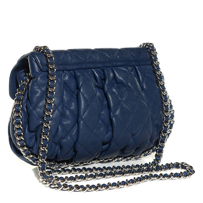 Chanel Washed Lambskin Medium Chain Around Messenger Navy Blue 3 of 8