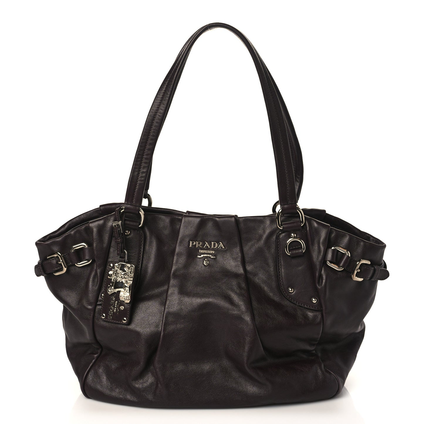 Soft Calfskin Shopping Tote Prugna