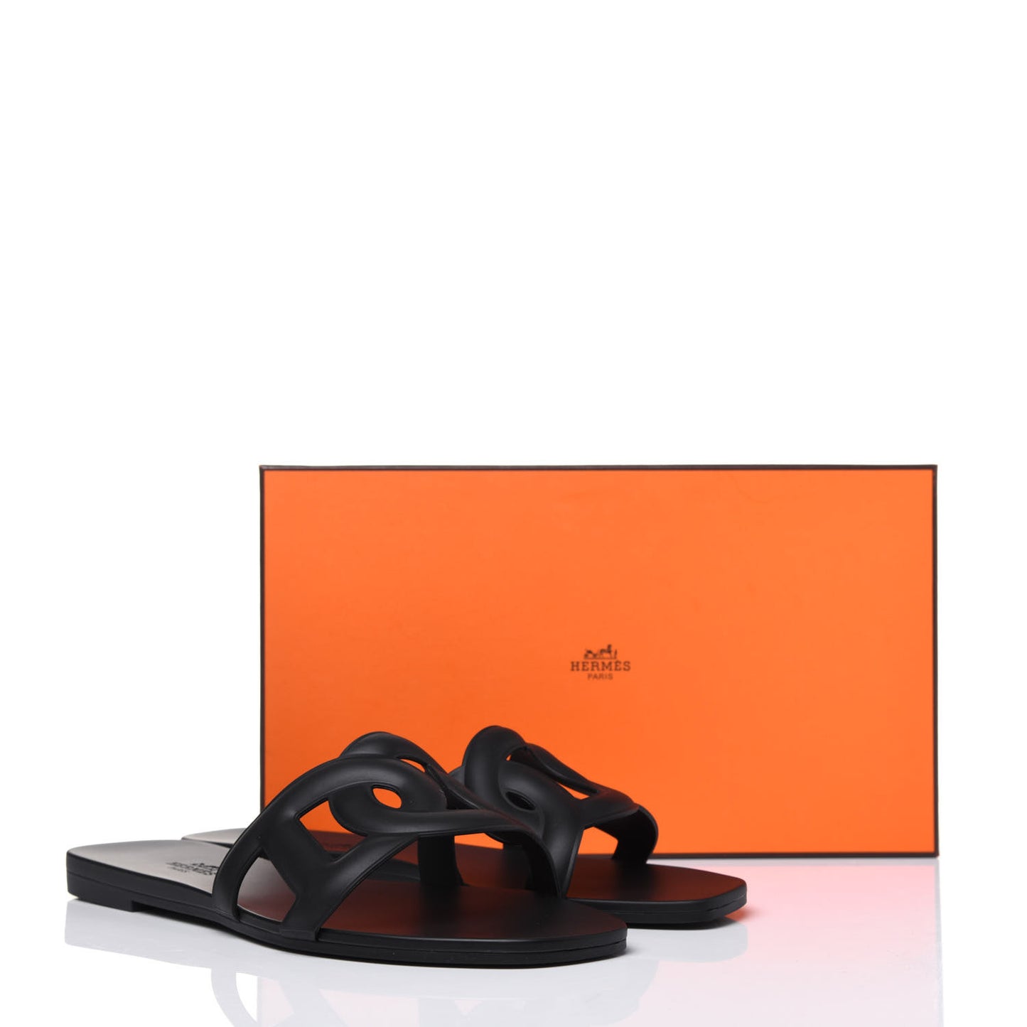 Rubber Aloha Sandals 37 Black