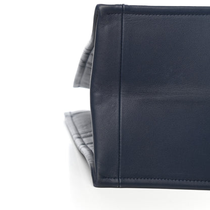 Christian Dior Calfskin Embossed Book Tote Navy Blue 8 of 10