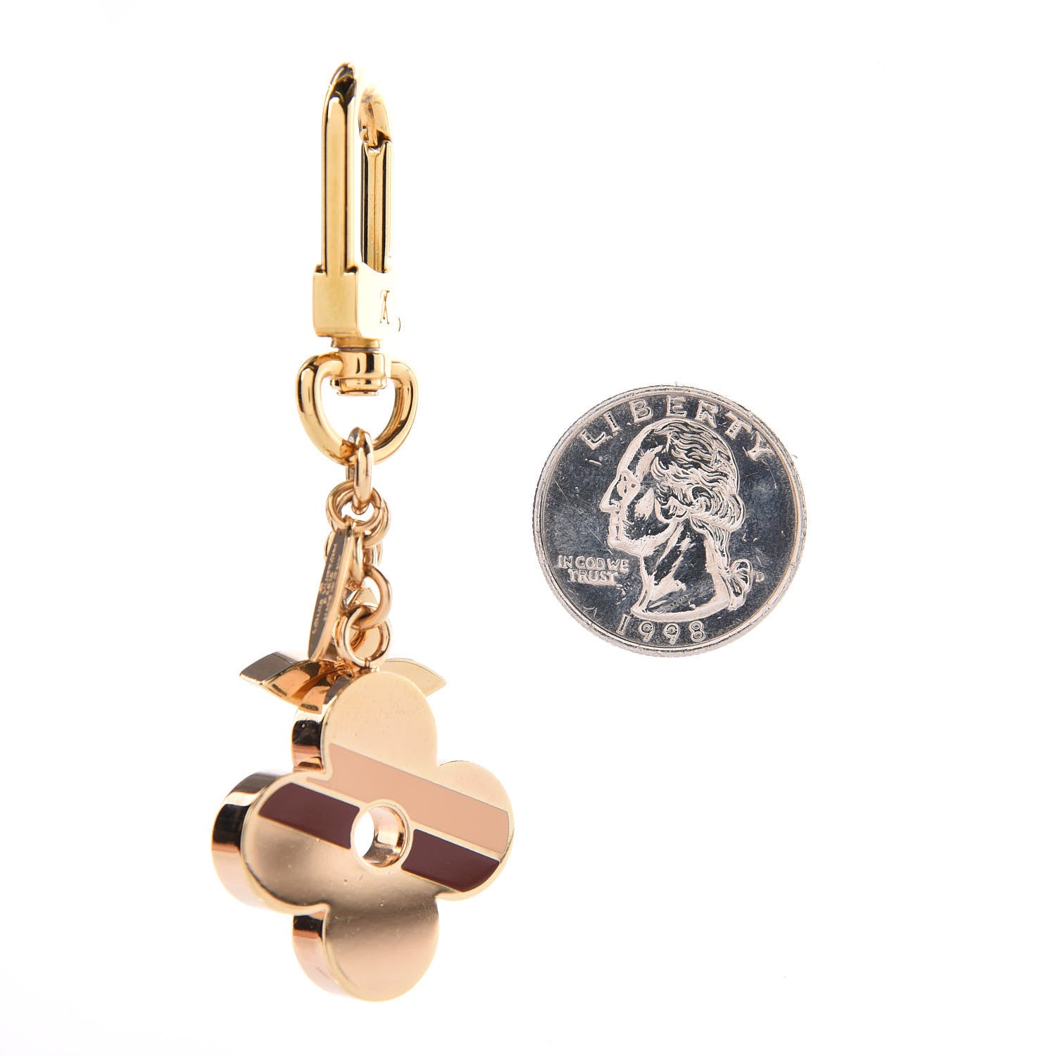 Louis Vuitton Stripes Flowers Bag Charm 2 of 2