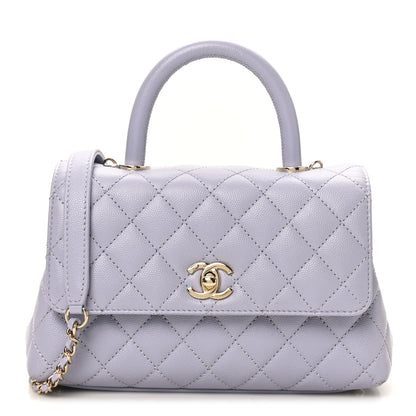 Chanel Caviar Quilted Mini Coco Handle Flap Light Purple 1 of 10