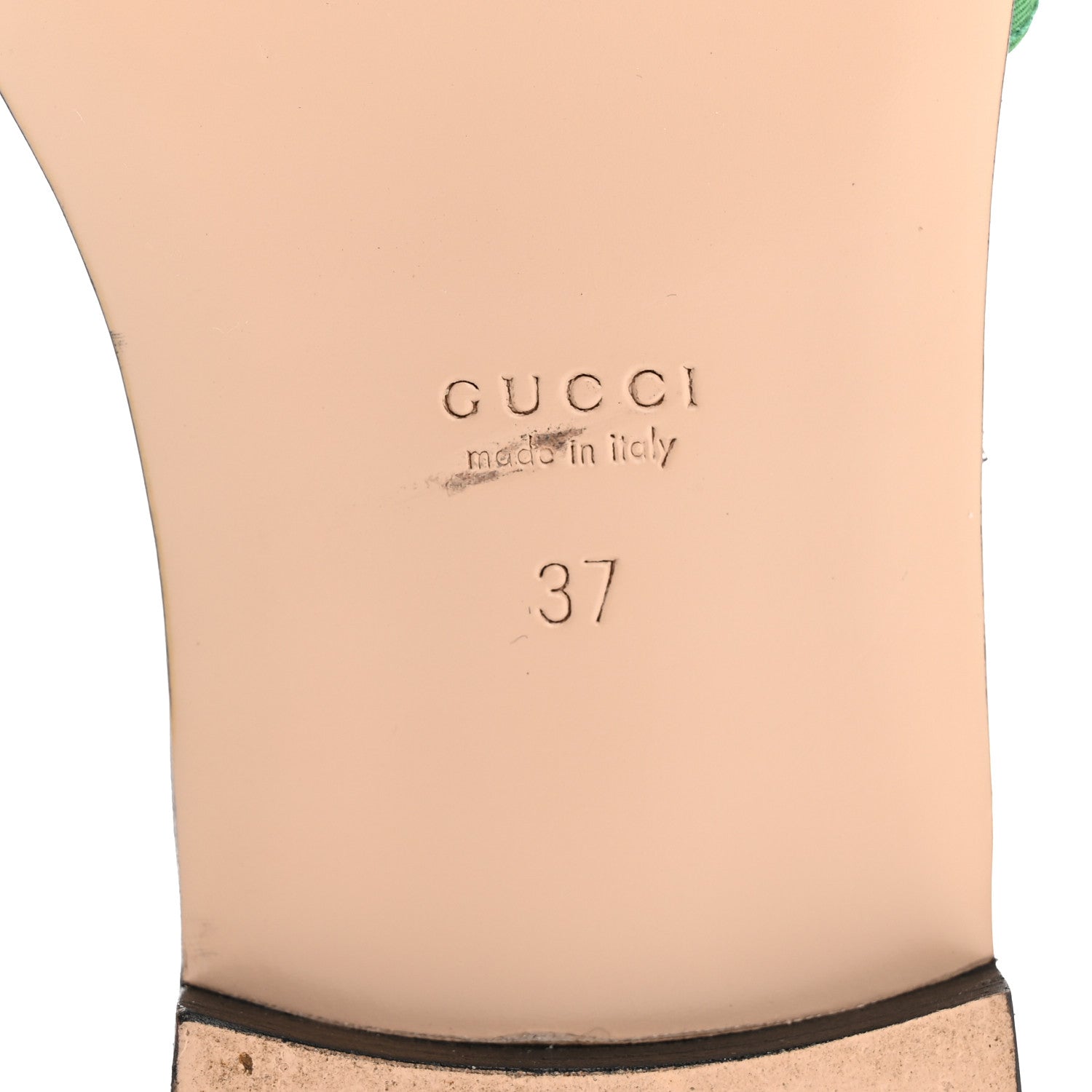 Gucci Moire Fabric Crystal Square G Madelyn Slide Sandals 37 New Shamarock 7 of 11