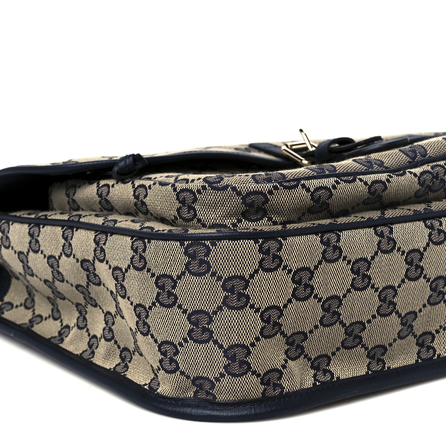 Monogram Web Childrens Messenger Bag Beige Blue