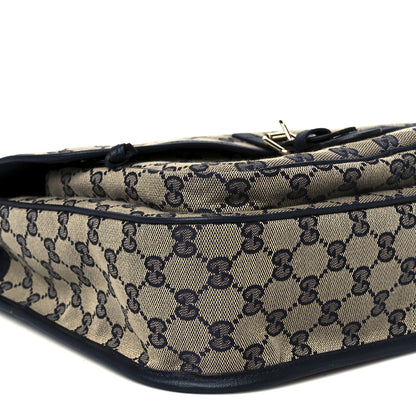 Gucci Monogram Web Childrens Messenger Bag Beige Blue 9 of 10