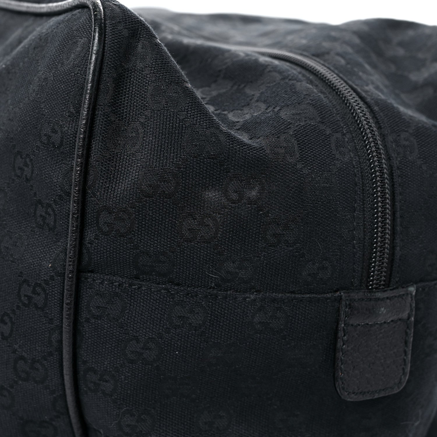 Gucci GG Monogram Web Large Collapsible Carry On Duffle Bag Black 20 of 23