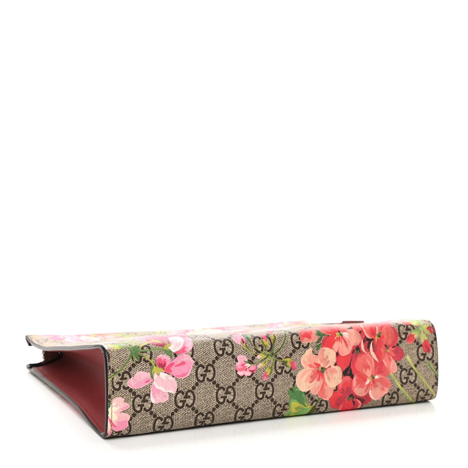 Gucci GG Supreme Monogram Blooms Large Cosmetic Case Beige Multicolor Dry Rose 4 of 10