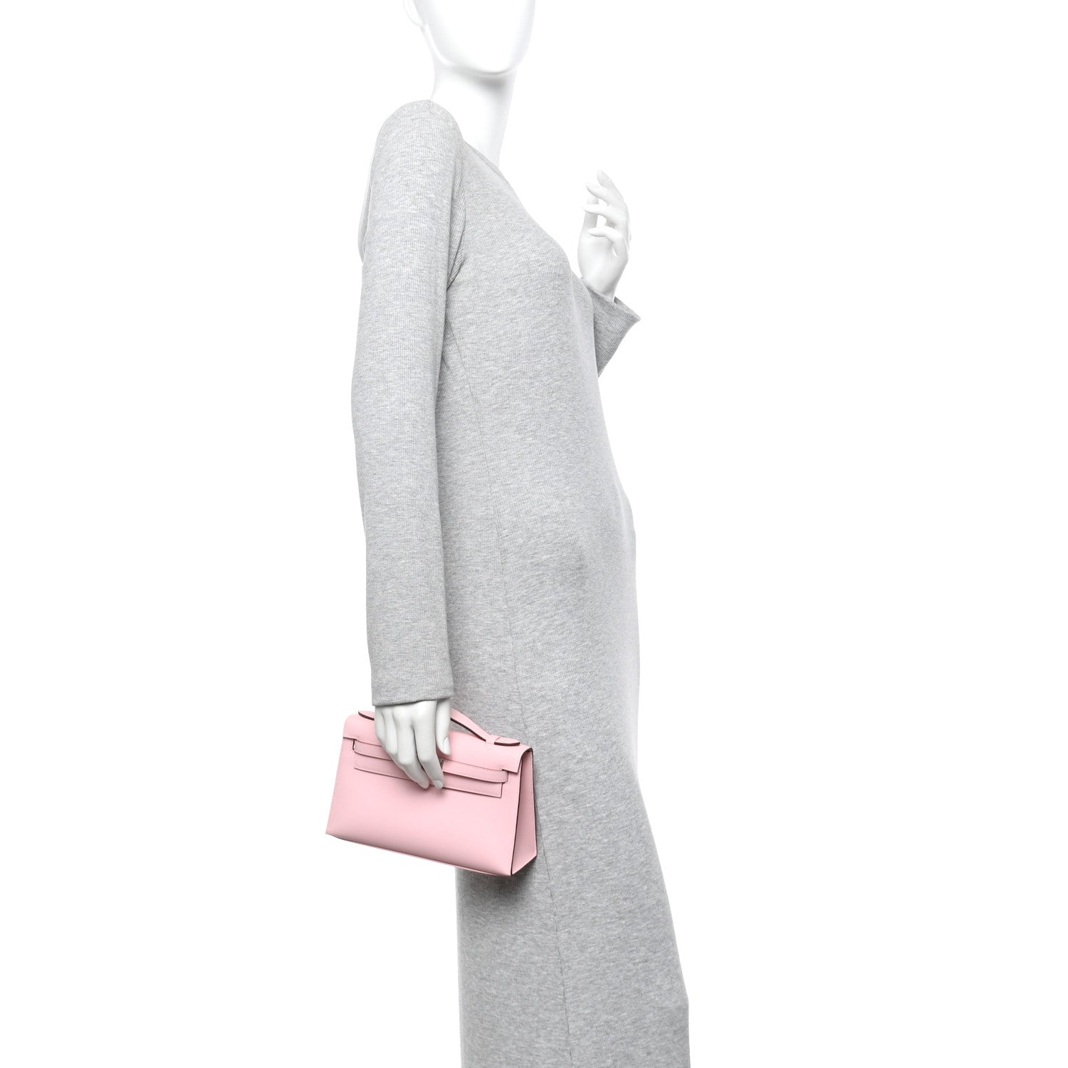 Hermes Swift Kelly Pochette Clutch Rose Sakura 2 of 11