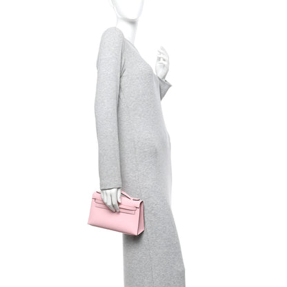 Hermes Swift Kelly Pochette Clutch Rose Sakura 2 of 11