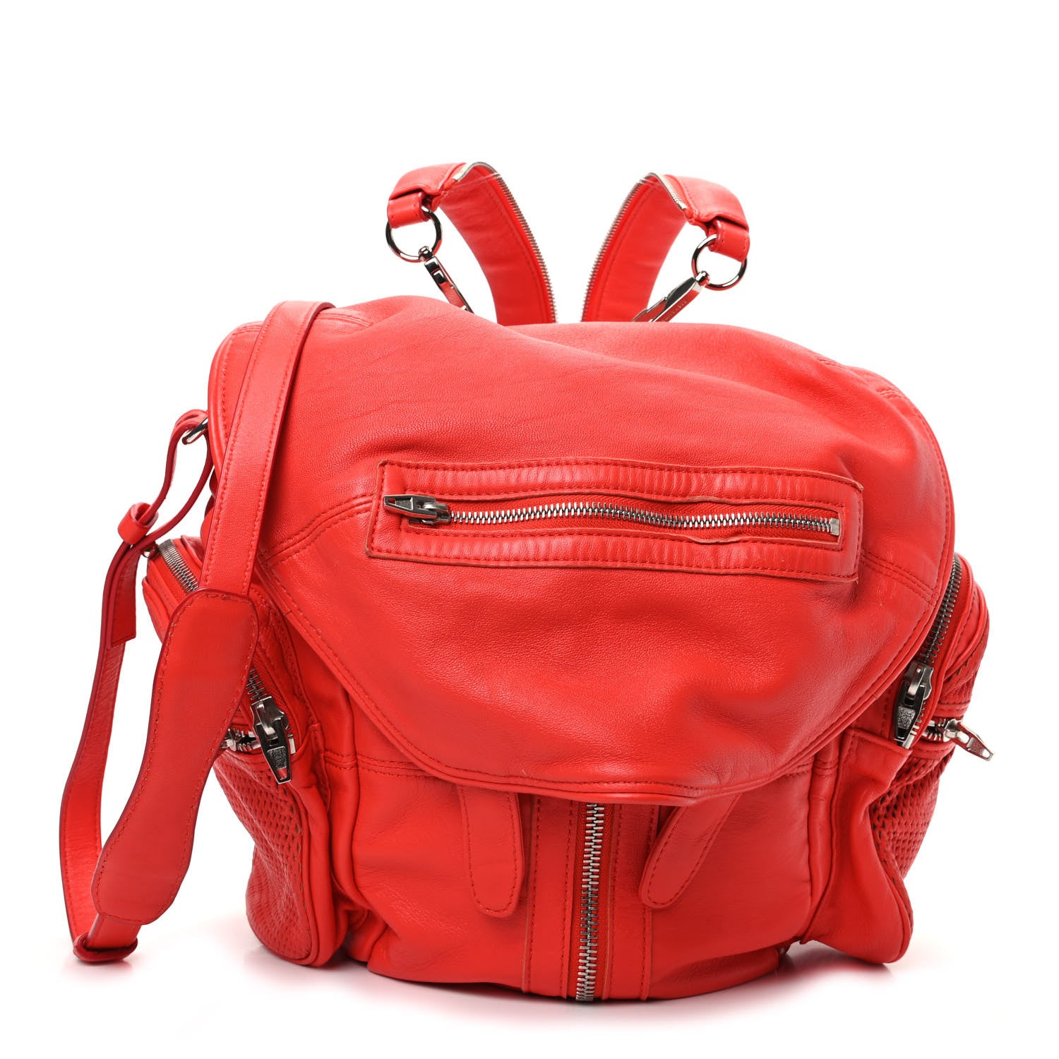 Alexander Wang Lambskin Marti Convertible Backpack Cola Rhodium Hardware 1 of 9