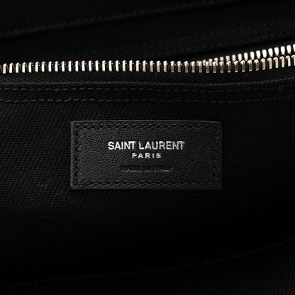 Saint Laurent Linen Calfskin Rive Gauche Tote Black 10 of 21