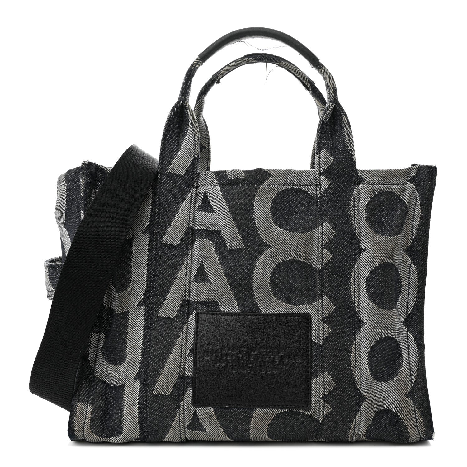Marc Jacobs Denim Jacquard Medium The Monogram Tote Bag Denim Blue 1 of 17