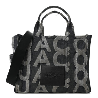 Marc Jacobs Denim Jacquard Medium The Monogram Tote Bag Denim Blue 1 of 17