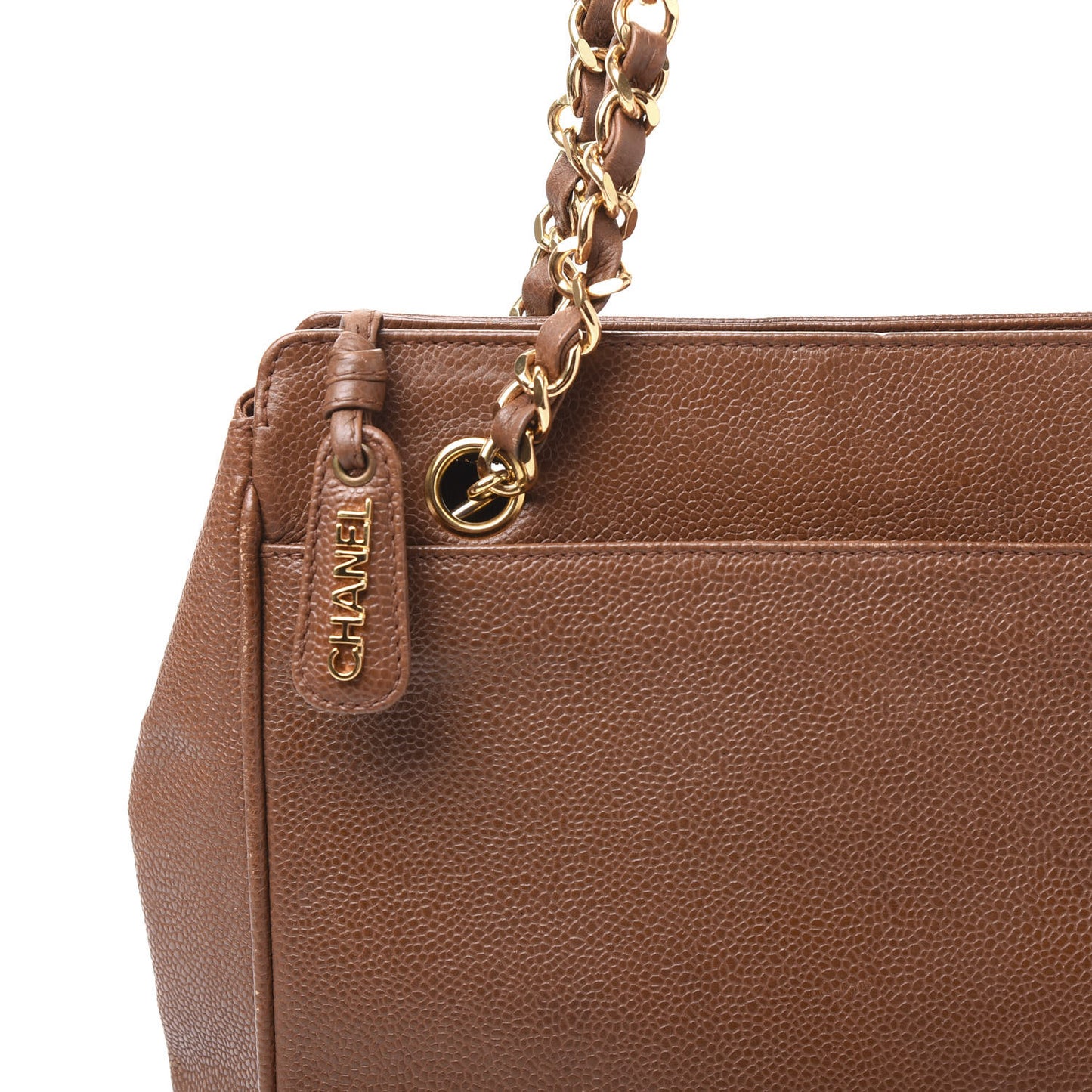 Caviar CC Shoulder Bag Brown