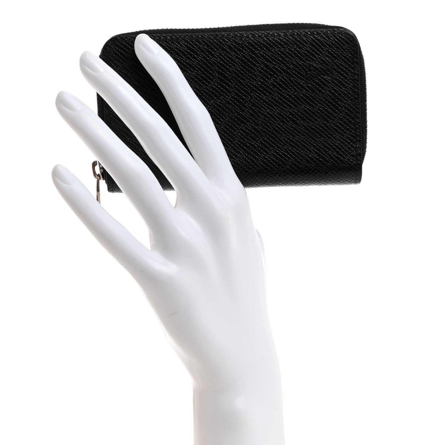 Louis Vuitton Taiga Zippy Coin Purse Vertical Black 2 of 8