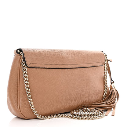 Gucci Pebbled Calfskin Medium Soho Flap Crossbody Camelia 3 of 12