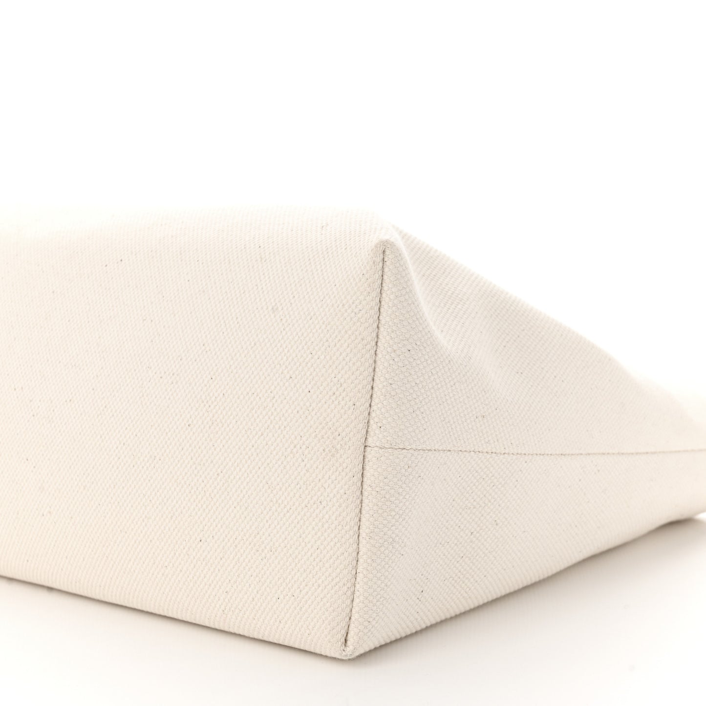 Canvas Calfskin Horizontal Cabas Natural Tan