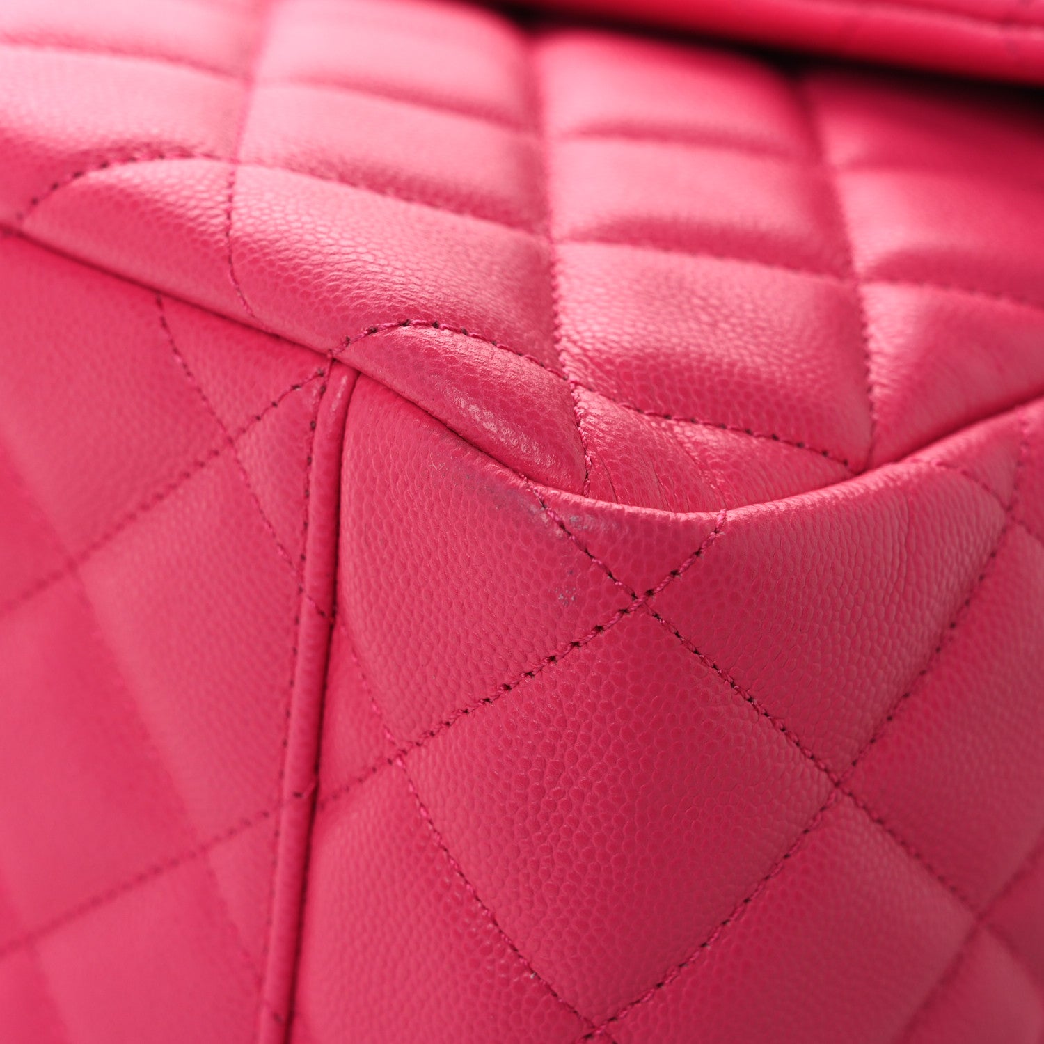 Chanel Caviar Quilted XXL Travel Flap Bag Dark Pink 11 of 12