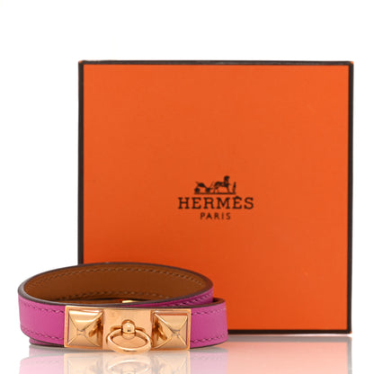 Hermes Swift Rivale Double Tour Bracelet T3 Magnolia 6 of 6