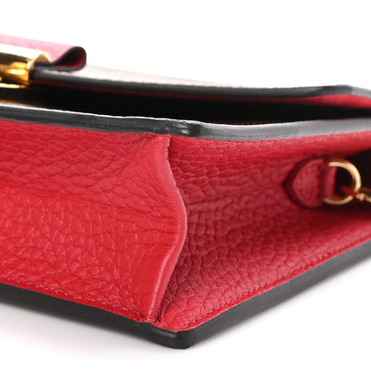 Louis Vuitton Damier Ebene Croisette Chain Wallet Scarlet 9 of 10